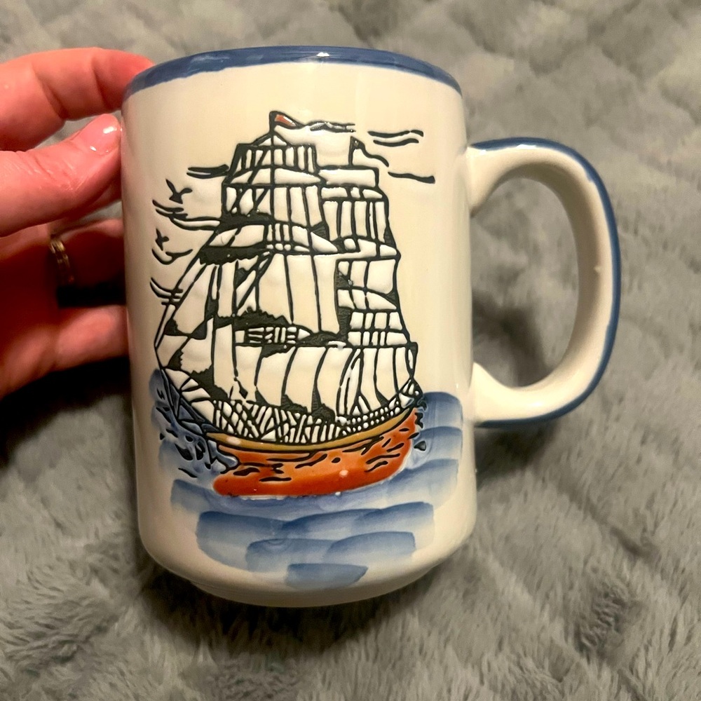 Vintage Clipper Ship Nautical Over Sized Mug Stein